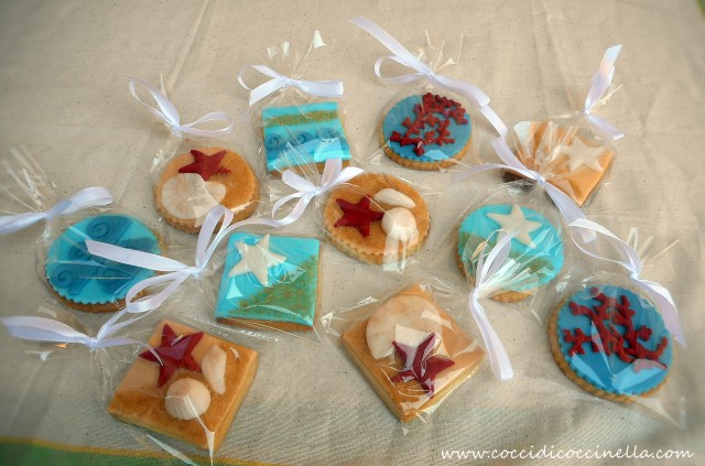 segnaposti tema mare