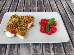 Filetti di merluzzo gratinati al pomodoro e basilico